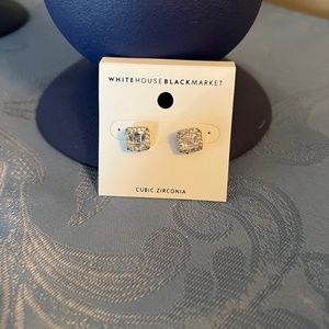 Costume diamond emerald earrings